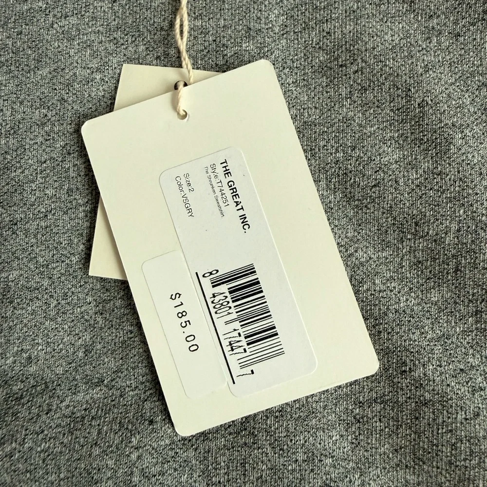 The Great Shrunken Sweatshirt in Varsity Grey - Picture 5 of 8